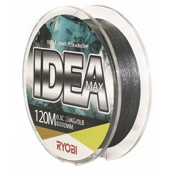 Шнур Ryobi PE IDEA 8* 120m d-0.370 #22.0kg Grey RB8G370