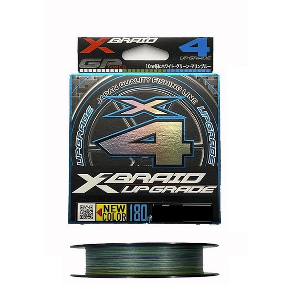 Шнур плетенный YGK X-BRAID Upgrade X4 #0.8 180m 3Color 712115